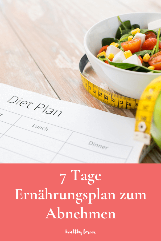 7 Tage Ernährungsplan zum Abnehmen